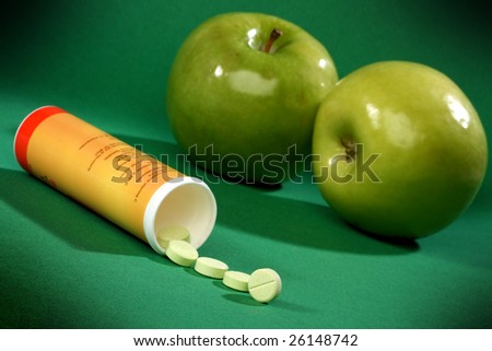 Apple medicine pills, from my pharmacy series