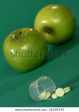 Apple medicine pills, from my pharmacy series