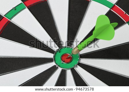 Dartboard bulls eye. Isolated on white background