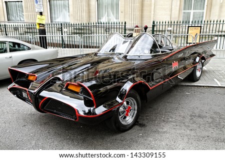 LONDON - JUN 23 : collection car (from the movie Batman) displayed at the \
