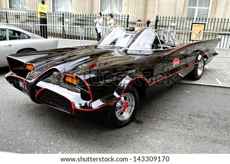 LONDON - JUN 23 : collection car (from the movie Batman) displayed at the \