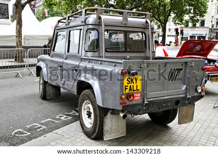 LONDON - JUN 23 : collection car (from the movie Skyfall) displayed at the \