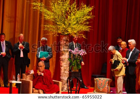 NEW YORK - MAY 23 : The Dalai Lama during his conference on \