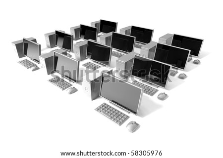 desktop computer icon. stock photo : desktop computer
