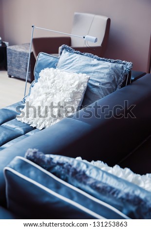 detail of cozy sofa
