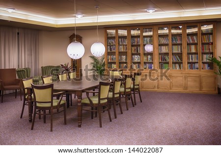 Interior Of Library In Senior House