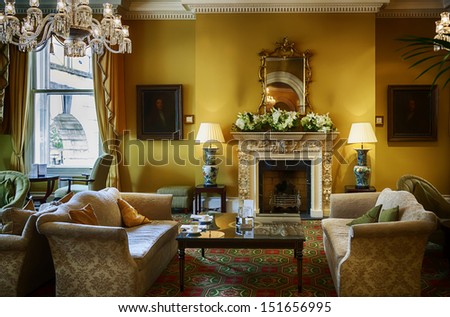lounge in classic luxury hotel