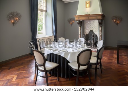 empty luxury table in room