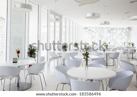 interior of summer restaurant