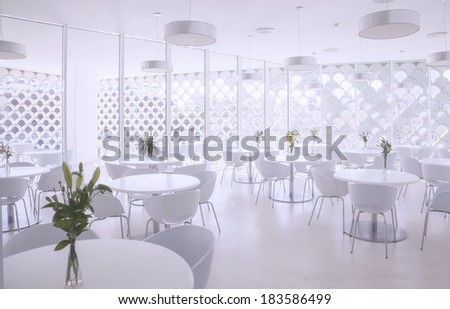 interior of summer restaurant