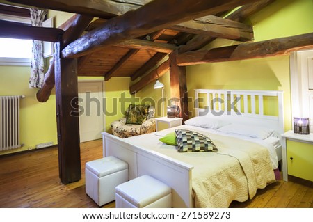 sleeping room interior in Italian style