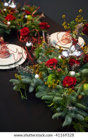 holiday table decoration for christmas  theme