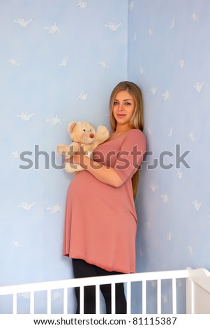 pregnant woman in house