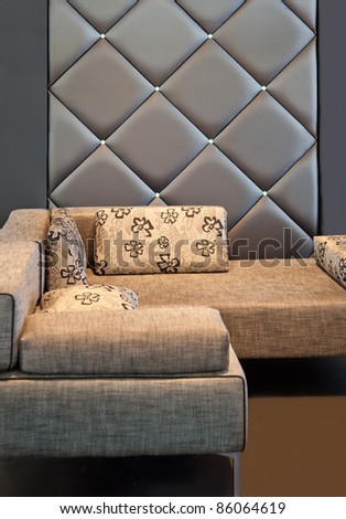 cozy corner with sofa in living room