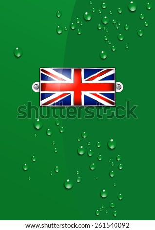 British Union Jack Enamel Flag - Background - Raster Version