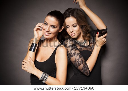 Two elegant party girls