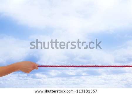 Woman hand with rope