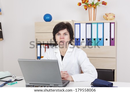 Family doctor in the meeting room