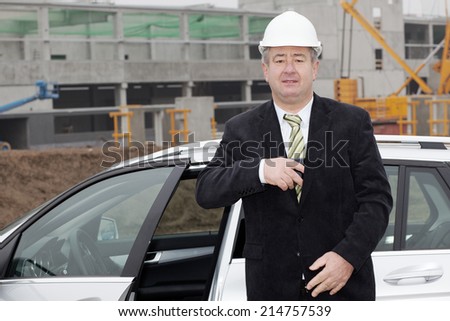 Civil engineer at the construction site