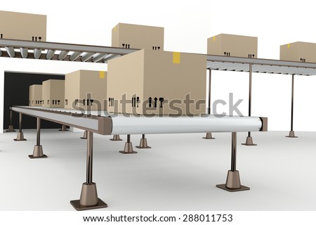 Conveyor belt with package
