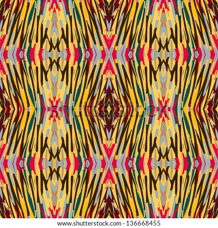 Seamless repeats of a artistic pattern swatch made through the strokes and distortion of a graphics pen.