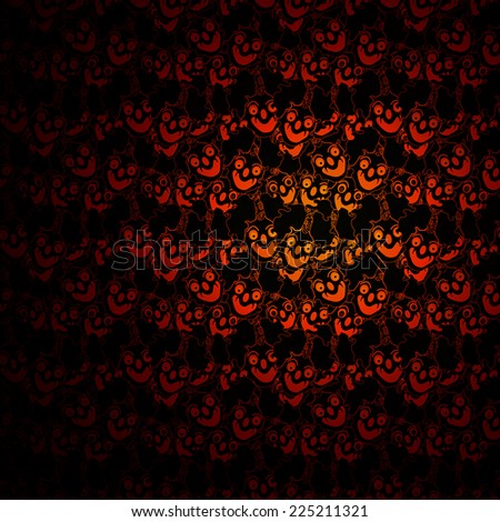 Halloween seamless pattern with lighting effects