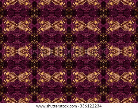 Finely textured royal seamless pattern with shades of purple and gold