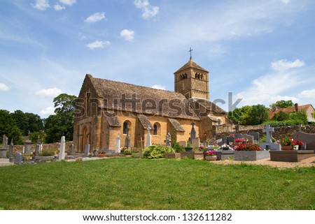 Church of Ameugny in Bourgogne,France.