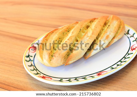 Garlic Cheese Bread on Dish