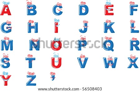 funny letters. stock photo : Funny letters