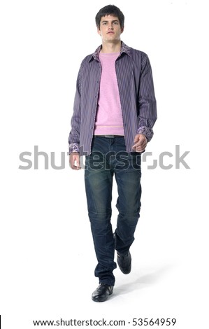 handsome young male model posing in studio