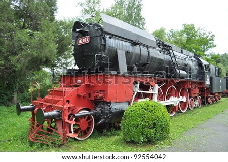 Vintage Steam engine locomotive train, Resita, Romania