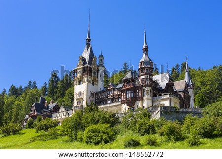 Peles Castle, Sinaia, Romania. Given Its Historical And Artistic Value, Peles Castle Is One Of The Most Important And Beautiful Monuments In Europe.