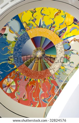 Staircase ceiling at Museum of Civilization in Ottawa-Gatineau - Alex Janvier \