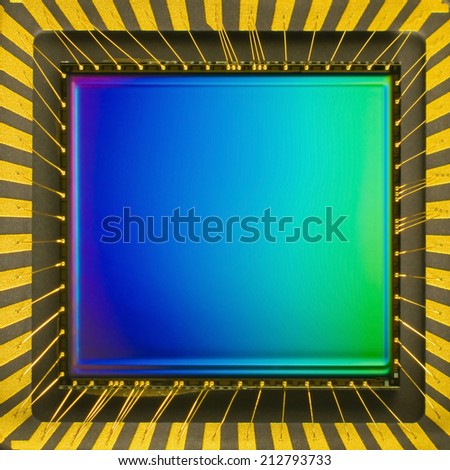 Light sensor on a card of digital camera with colored interference