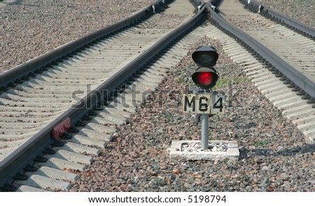 railroad points with signal