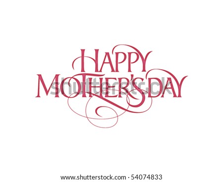 Happy Mother's Day Vector Lettering