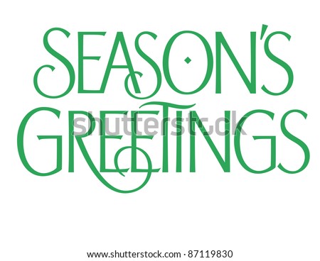 Formal Holiday Vector Lettering Series: Season's Greetings