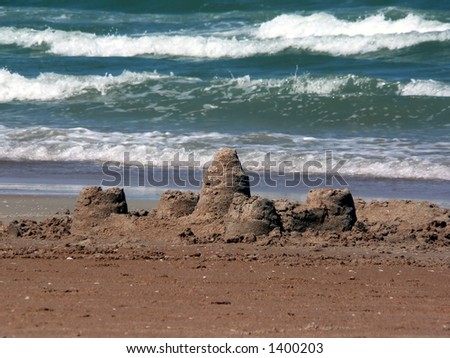 sandcastle on a beach in florida