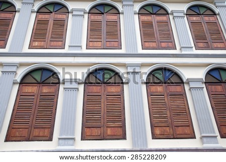 Casement windows.