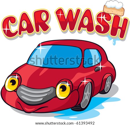 clipart car wash. Car with Car wash Sign