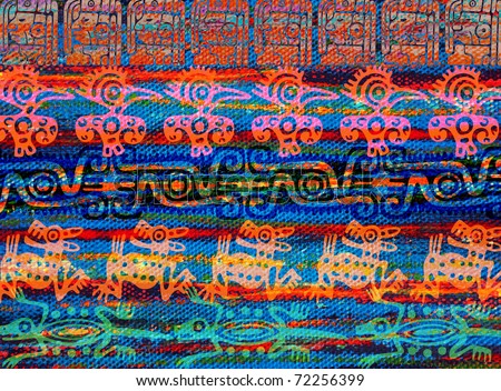 Textured Wallpaper on Background  Aztec Traditional Style Wallpaper  Texture    Stock Photo