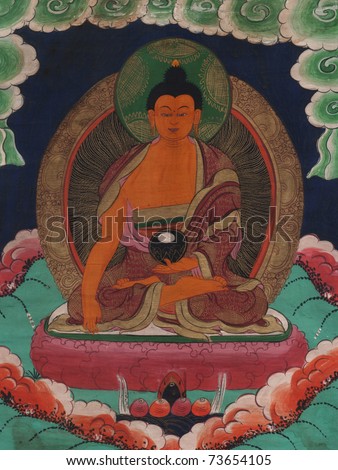 Tibetan Traditional Style Buddha Painting