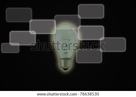 light bulb and touch screen button