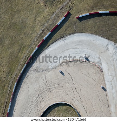 aerial view over the motorcycle trace
