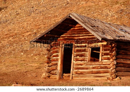 Old cabin on Stanley creek, Stanley Idaho
