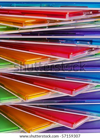 multicolored geometry abstract background with cd boxes
