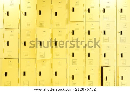 row of lockers with dramatic lighting