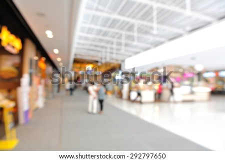 Blur background with bokeh light of Department store interior or Shopping Center
