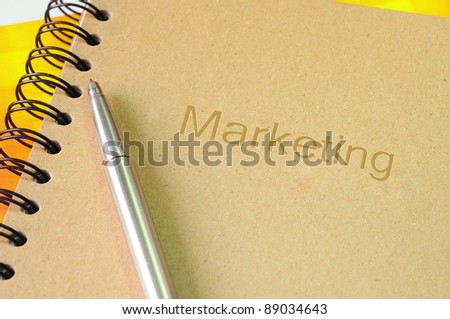 Recycled Ring binder book of Marketing and ball pen